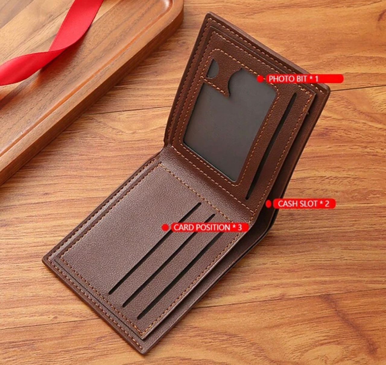 Name:Men's Pu Leather Wallet, Large Capacity Multi-Card Slots, Business Casual Style, Ideal Gift For Men's Birthday Or Partner