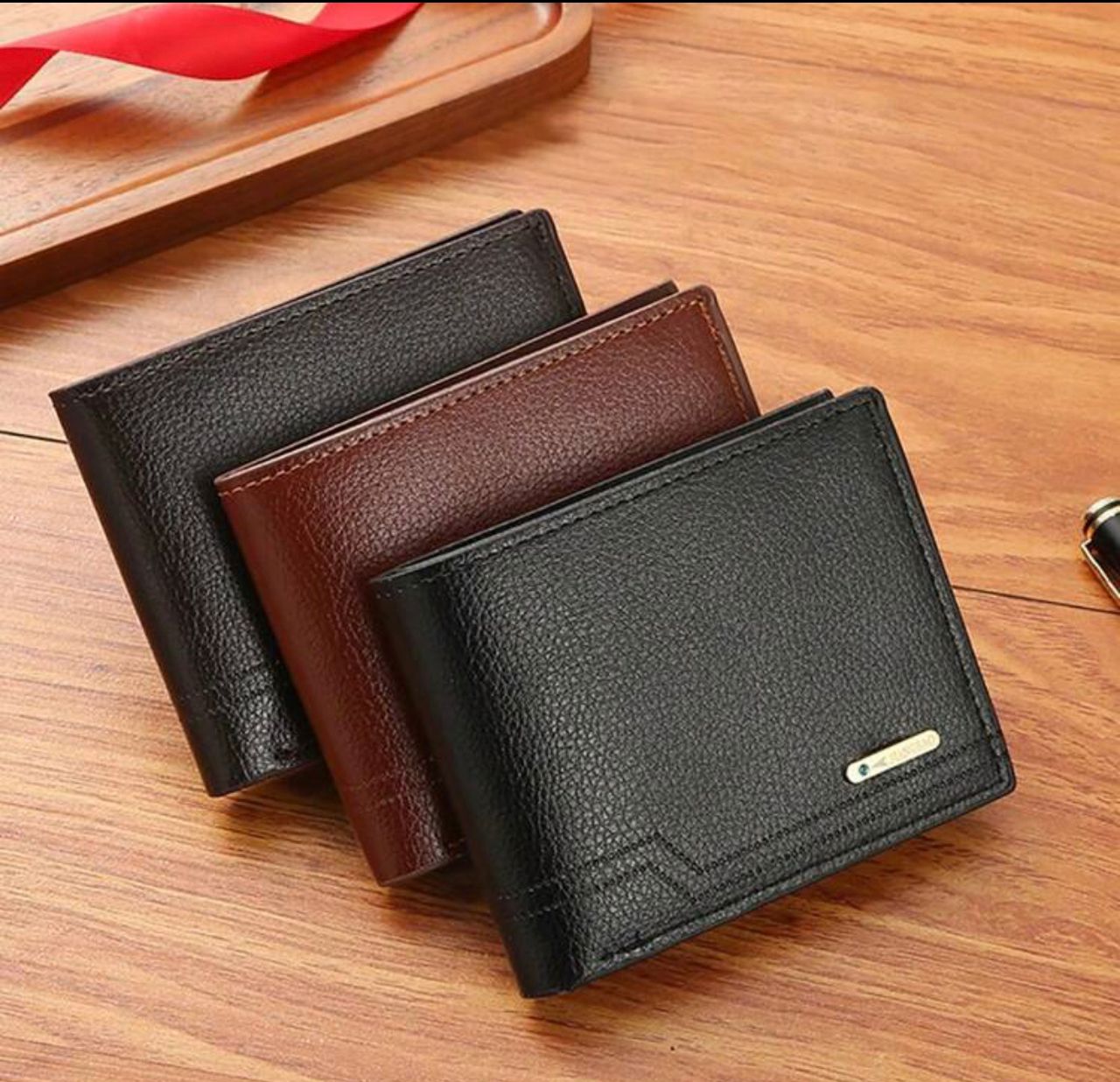 Name:Men's Pu Leather Wallet, Large Capacity Multi-Card Slots, Business Casual Style, Ideal Gift For Men's Birthday Or Partner